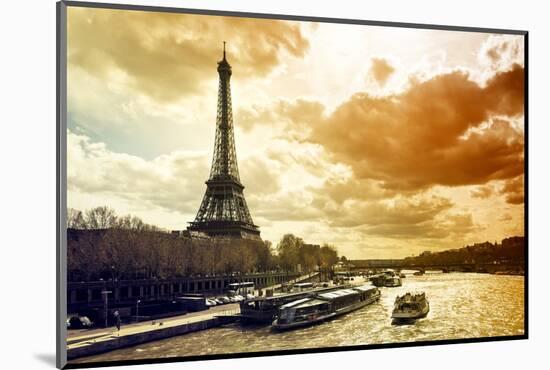 Eiffel Tower and the Seine River - Paris - France-Philippe Hugonnard-Mounted Photographic Print