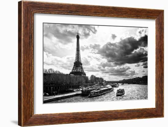 Eiffel Tower and the Seine River - Paris - France-Philippe Hugonnard-Framed Photographic Print