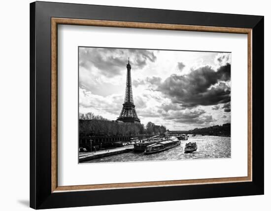 Eiffel Tower and the Seine River - Paris - France-Philippe Hugonnard-Framed Photographic Print