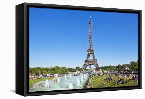 Eiffel Tower and the Trocadero Fountains, Paris, France, Europe-Neale Clark-Framed Premier Image Canvas