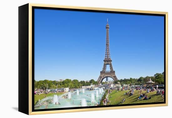 Eiffel Tower and the Trocadero Fountains, Paris, France, Europe-Neale Clark-Framed Premier Image Canvas