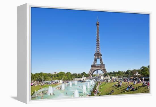 Eiffel Tower and the Trocadero Fountains, Paris, France, Europe-Neale Clark-Framed Premier Image Canvas