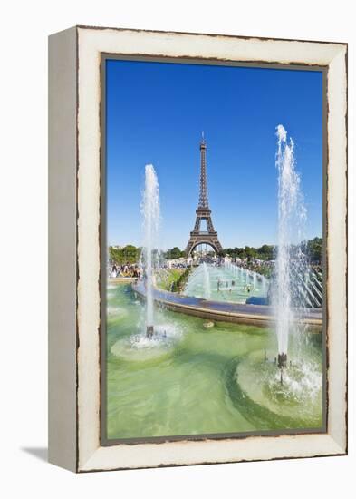 Eiffel Tower and the Trocadero Fountains, Paris, France, Europe-Neale Clark-Framed Premier Image Canvas