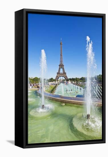 Eiffel Tower and the Trocadero Fountains, Paris, France, Europe-Neale Clark-Framed Premier Image Canvas