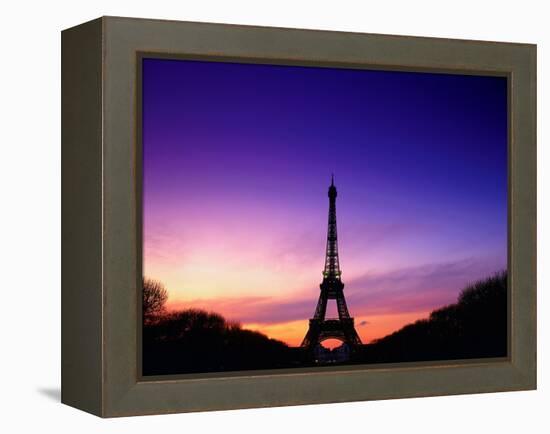 Eiffel Tower at Dusk, Paris, France-Peter Adams-Framed Premier Image Canvas