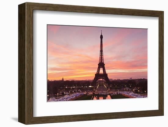 Eiffel Tower at Sunrise, Paris, Ile De France, France, Europe-Markus Lange-Framed Photographic Print