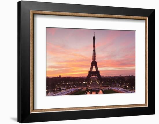 Eiffel Tower at Sunrise, Paris, Ile De France, France, Europe-Markus Lange-Framed Photographic Print