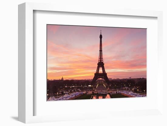 Eiffel Tower at Sunrise, Paris, Ile De France, France, Europe-Markus Lange-Framed Photographic Print