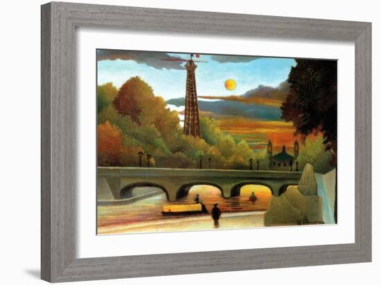 Eiffel Tower at Sunset-Henri Rousseau-Framed Art Print