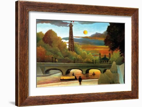 Eiffel Tower at Sunset-Henri Rousseau-Framed Art Print