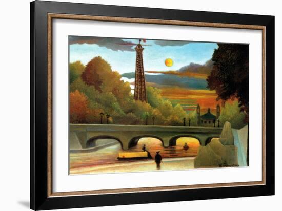 Eiffel Tower at Sunset-Henri Rousseau-Framed Art Print