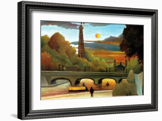 Eiffel Tower at Sunset-Henri Rousseau-Framed Art Print