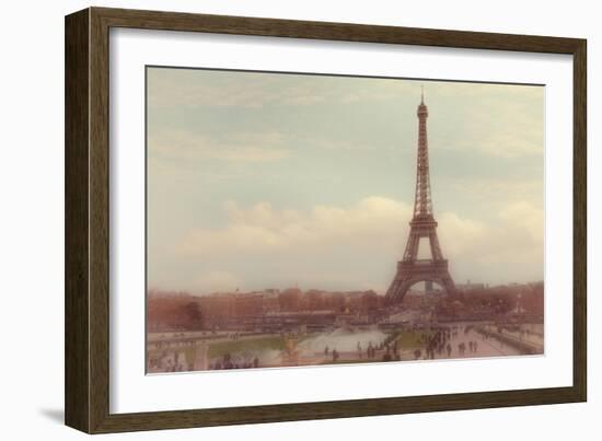 Eiffel Tower behind Jardin du Trocade?ro-Cora Niele-Framed Photographic Print