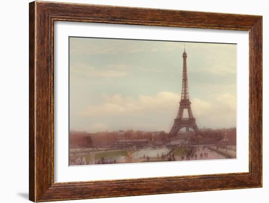 Eiffel Tower behind Jardin du Trocade?ro-Cora Niele-Framed Photographic Print