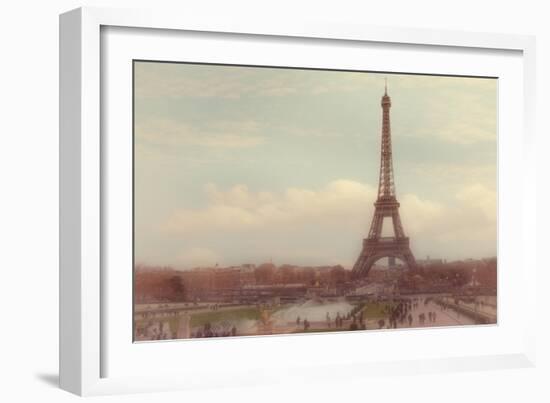 Eiffel Tower behind Jardin du Trocade?ro-Cora Niele-Framed Photographic Print