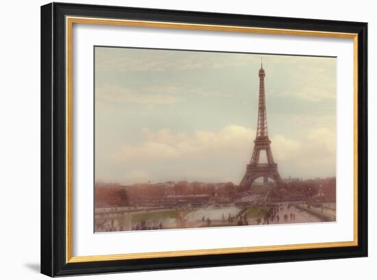 Eiffel Tower behind Jardin du Trocade?ro-Cora Niele-Framed Photographic Print