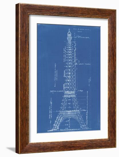 Eiffel Tower Blueprint-Vintage Apple Collection-Framed Giclee Print