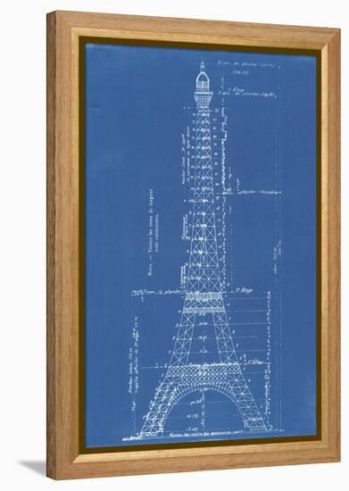 Eiffel Tower Blueprint-Vintage Apple Collection-Framed Premier Image Canvas