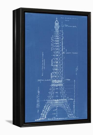 Eiffel Tower Blueprint-Vintage Apple Collection-Framed Premier Image Canvas