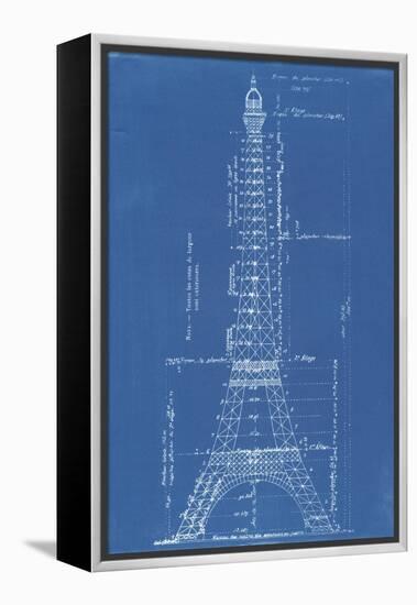 Eiffel Tower Blueprint-Vintage Apple Collection-Framed Premier Image Canvas