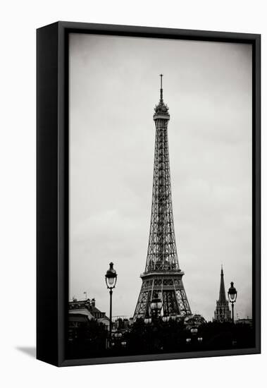 Eiffel Tower BW II-Erin Berzel-Framed Premier Image Canvas