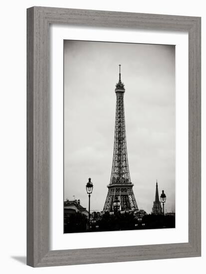 Eiffel Tower BW II-Erin Berzel-Framed Photographic Print