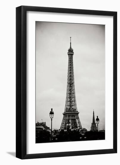 Eiffel Tower BW II-Erin Berzel-Framed Photographic Print