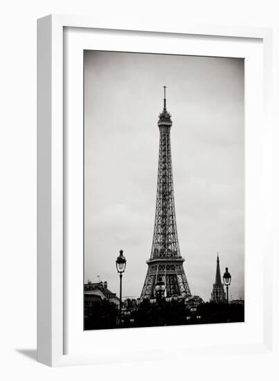 Eiffel Tower BW II-Erin Berzel-Framed Photographic Print