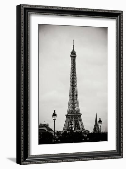 Eiffel Tower BW II-Erin Berzel-Framed Photographic Print