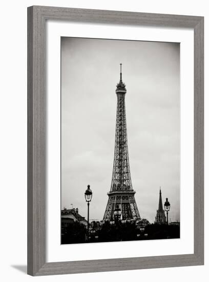 Eiffel Tower BW II-Erin Berzel-Framed Photographic Print