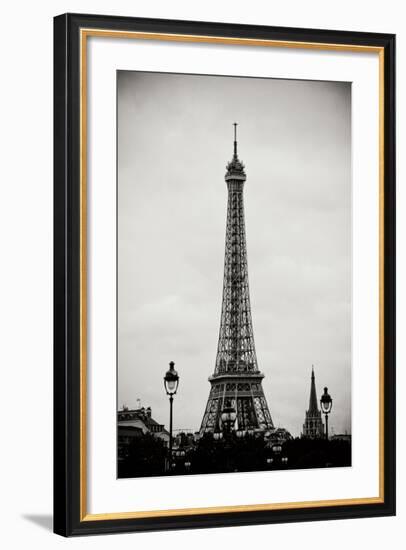 Eiffel Tower BW II-Erin Berzel-Framed Photographic Print