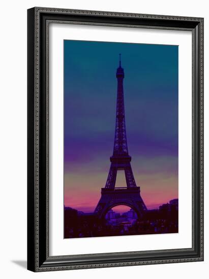 Eiffel Tower by Night-Cora Niele-Framed Giclee Print