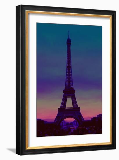 Eiffel Tower by Night-Cora Niele-Framed Giclee Print