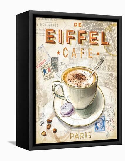 Eiffel Tower Café-Chad Barrett-Framed Stretched Canvas