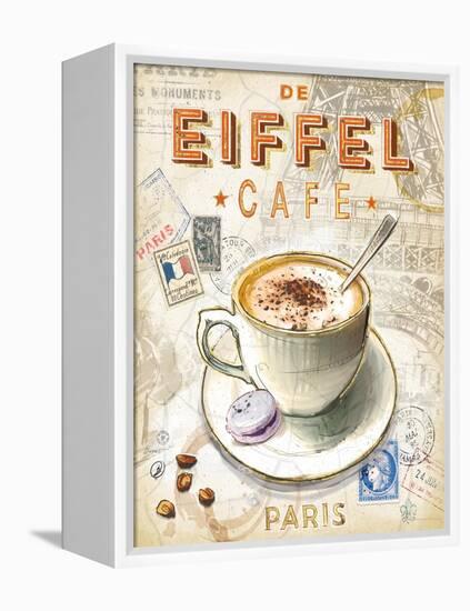 Eiffel Tower Café-Chad Barrett-Framed Stretched Canvas