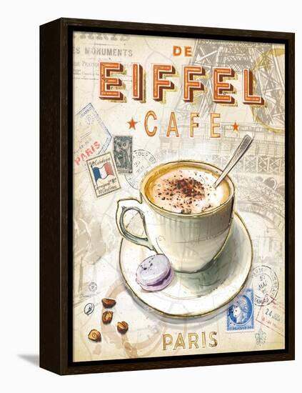 Eiffel Tower Café-Chad Barrett-Framed Stretched Canvas