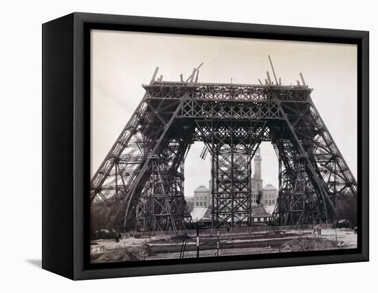 Eiffel Tower During Construction-Bettmann-Framed Premier Image Canvas