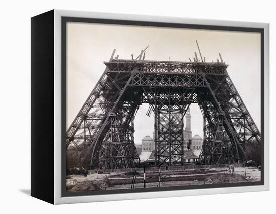 Eiffel Tower During Construction-Bettmann-Framed Premier Image Canvas