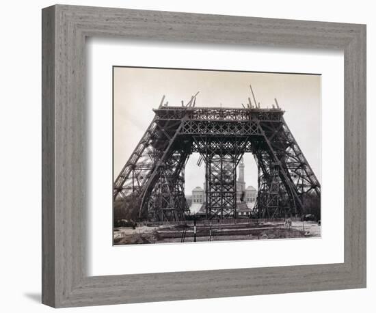 Eiffel Tower During Construction-Bettmann-Framed Photographic Print