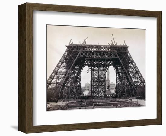 Eiffel Tower During Construction-Bettmann-Framed Photographic Print