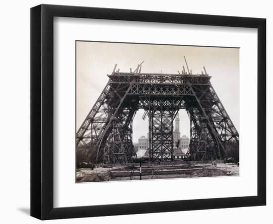 Eiffel Tower During Construction-Bettmann-Framed Photographic Print