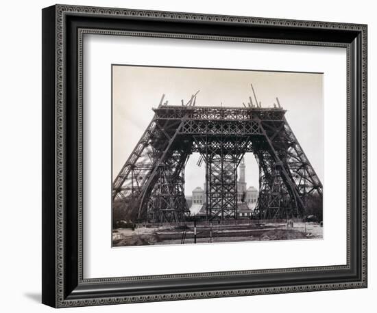 Eiffel Tower During Construction-Bettmann-Framed Photographic Print