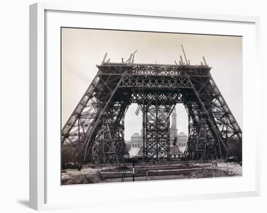 Eiffel Tower During Construction-Bettmann-Framed Photographic Print