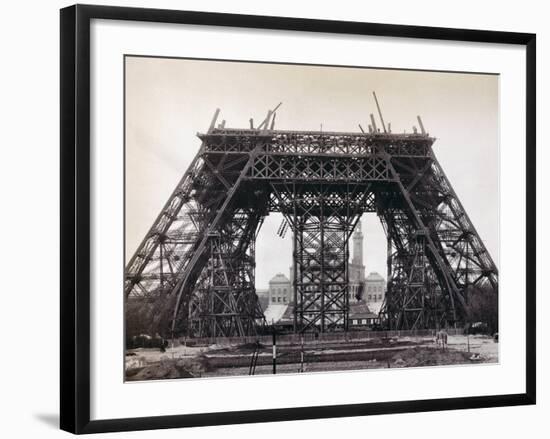 Eiffel Tower During Construction-Bettmann-Framed Photographic Print