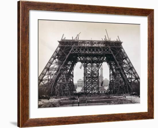 Eiffel Tower During Construction-Bettmann-Framed Photographic Print