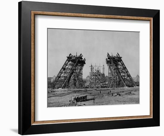 Eiffel Tower During Construction-null-Framed Photographic Print