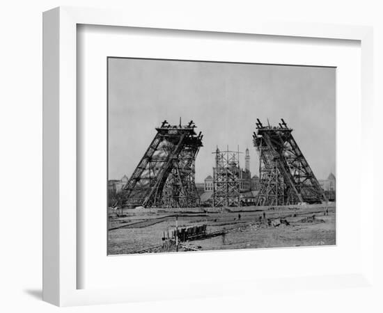 Eiffel Tower During Construction-null-Framed Photographic Print