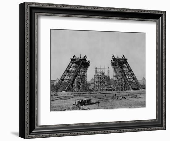 Eiffel Tower During Construction-null-Framed Photographic Print