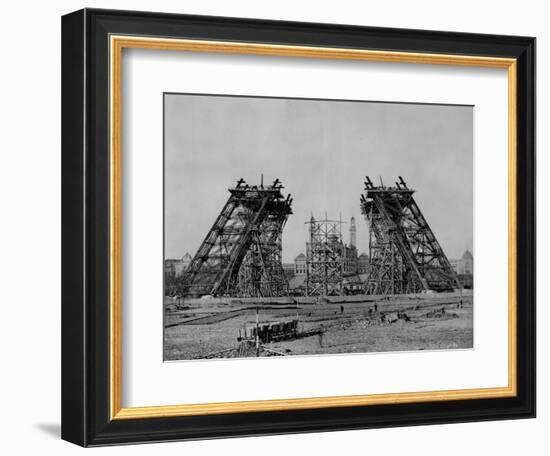 Eiffel Tower During Construction-null-Framed Photographic Print