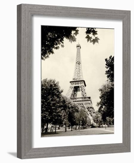 Eiffel Tower I - black and white-Amy Melious-Framed Art Print